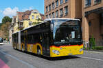 Mercedes Citaro der Post, f�hrt am 29.09.2025 als Dienstfahrt zur Haltestelle beim Bahnhof Baden.