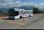 TPL - Mercedes Citaro  Nr.328 unterwegs auf der Linie 4 beim Bahnhof Lugano am 18.04.2026