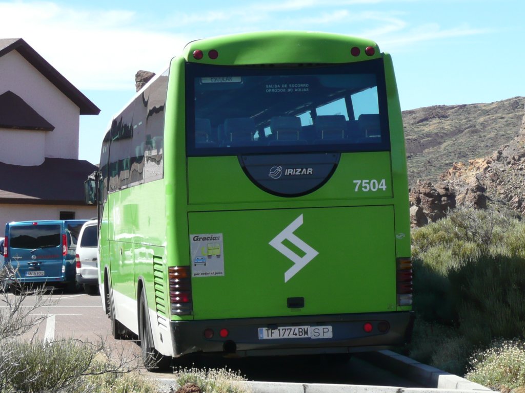 14.10.10,Scania Irizar als TITSA 7504 im Parque Nacional de Las Canadas del Teide/Teneriffa.