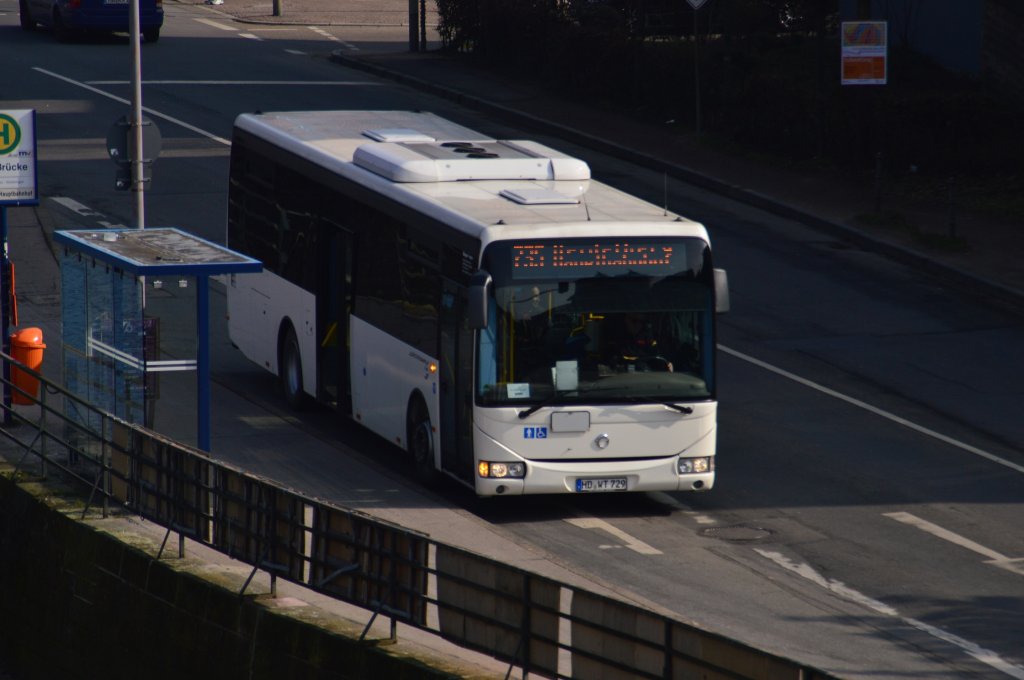 735 Linienbus in Heidelberg in der Altstadt. 3.3.2013