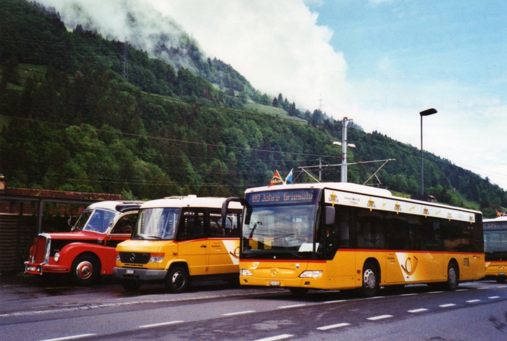 80 Jahre Postautostrecke auf die Griesalp: PostAuto Bern BE 653'386 Mercedes Citaro am 29. Mai 2010 Reichenbach, Bahnhof