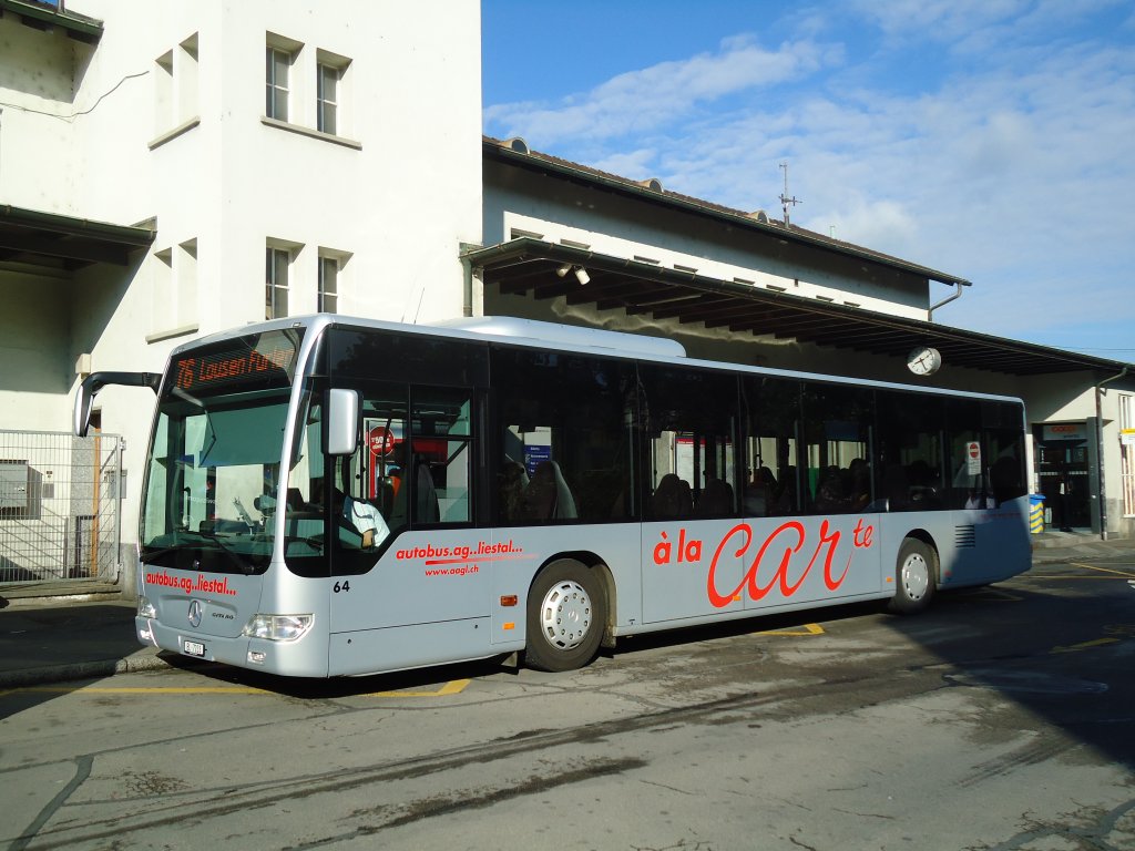 AAGL Liestal - Nr. 64/BL 7233 - Mercedes Citaro am 16. Mai 2011 beim Bahnhof Liestal