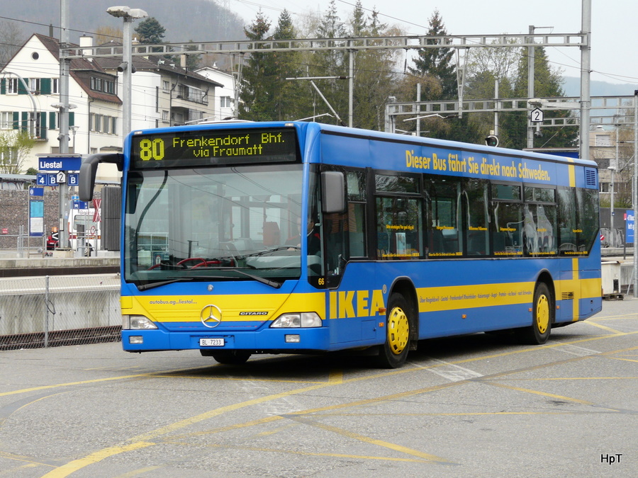 AAGL - Mercedes Citaro Nr.66  BL 7233 unterwegs auf der Linie 80 in Liestal am 18.04.2010