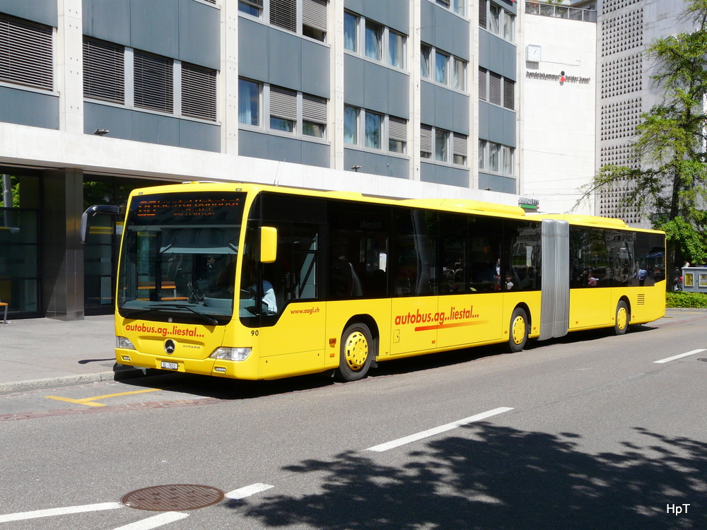 AAGL - Mercedes Citaro  Nr.90  BL  7603 unterwegs in der Stadt Basel am 04.05.2012