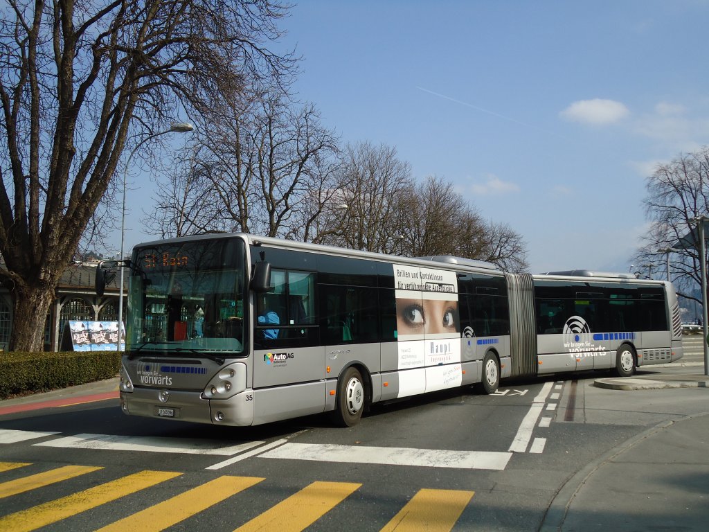 AAGR Rothenburg - Nr. 35/LU 160'096 - Irisbus am 11. Mrz 2011 beim Bahnhof Luzern