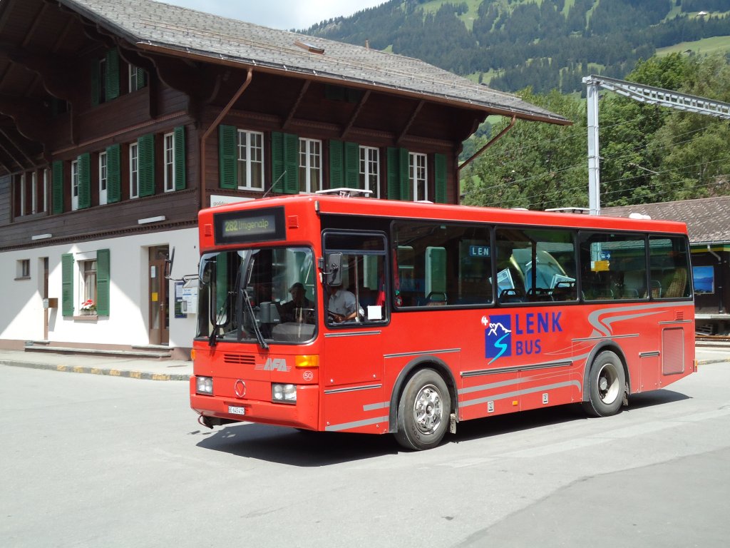 AFA Adelboden (LenkBus) Nr. 50/BE 645'415 Vetter (ex AVG Grindelwald Nr. 21) am 25. Juli 2010 Lenk, Bahnhof