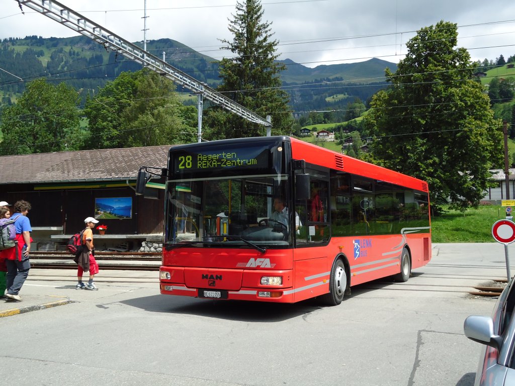 AFA Adelboden (LenkBus) Nr. 55/BE 611'055 MAN am 25. Juli 2010 Lenk, Bahnhof