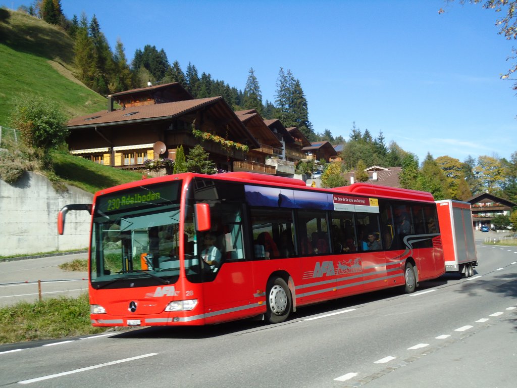 AFA Adelboden Nr. 28/BE 43'089 Mercedes Citaro am 11. Oktober 2010 Adelboden, Margeli