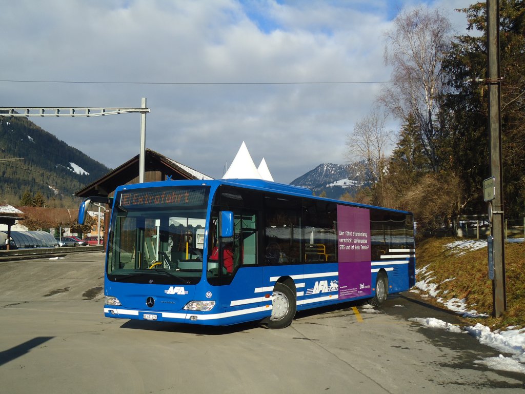 AFA Adelboden - Nr. 58/BE 611'224 - Mercedes Citaro am 11. Dezember 2011 beim Bahnhof Lenk (Erffnung Reka-Rundkurs)