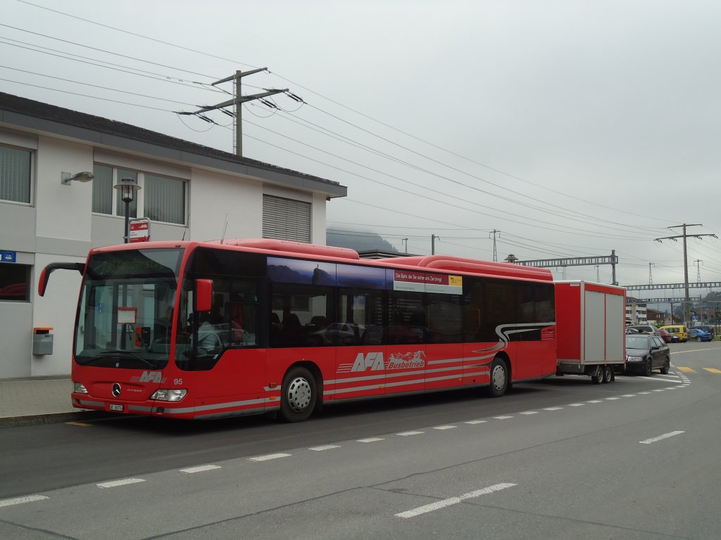 AFA Adelboden Nr. 95/BE 26'774 Mercedes Citaro am 11. Oktober 2010 Frutigen, Bahnhof