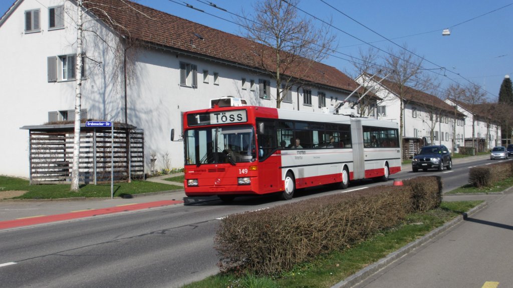 Am 23.3.2012 kurz vor dem Rmertor Mercedes-Benz Nr. 149 noch immer in voller Fahrt.