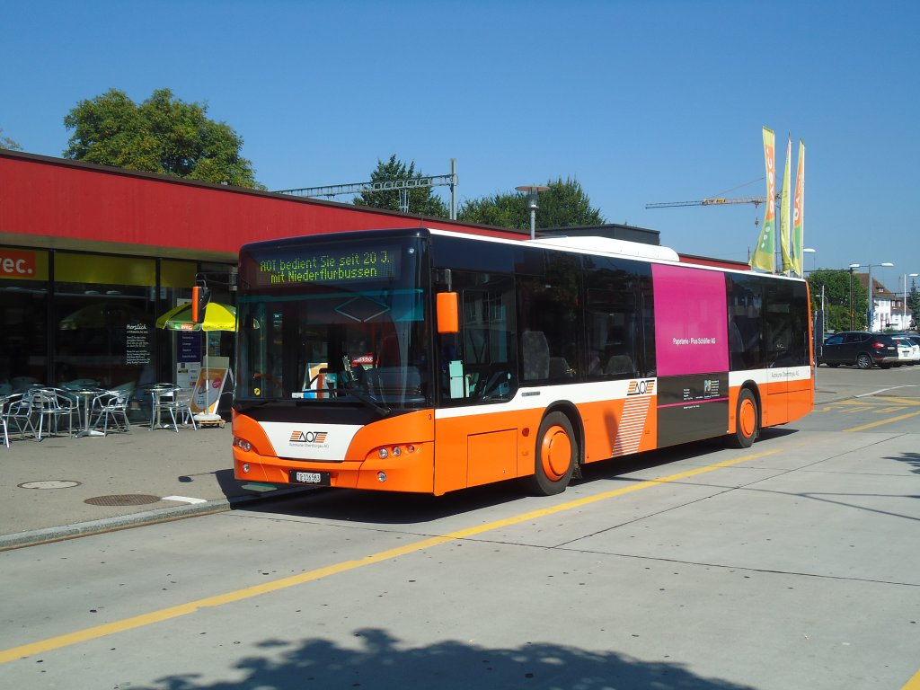 AOT Amriswil Nr. 3/TG 116'583 Neoplan am 22. August 2010 Amriswil, Bahnhof