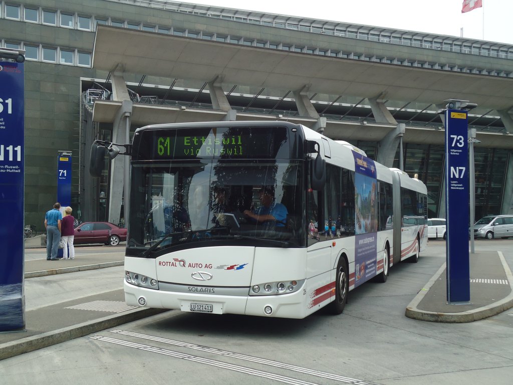 ARAG Ruswil - Nr. 26/LU 121'413 - Solaris am 27. Mai 2012 beim Bahnhof Luzern