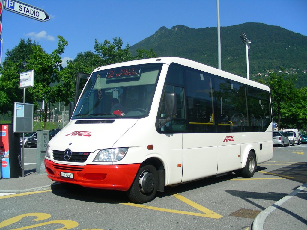 ARL, Viganello. Mercedes-Benz Sprinter (Nr.27) in Lugano, Cornaredo.