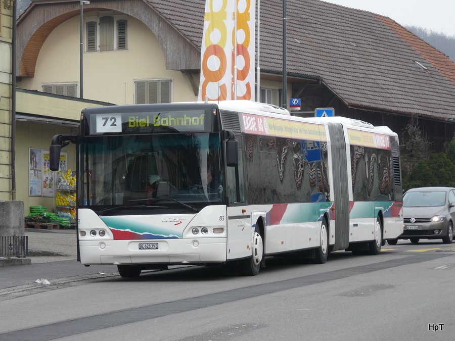 asm - Neoplan Nr.83  BE 628392 unterwegs auf der Linie 72 in Safnern am 23.01.2010