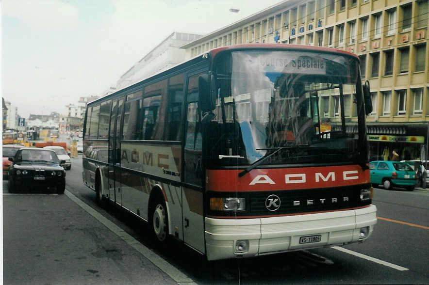 Aus dem Archiv: AOMC Aigle - Nr. 2/VS 11'805 - Setra am 16. Mrz 1997 beim Bahnhof Lausanne