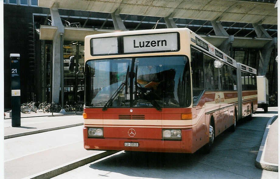 Aus dem Archiv: ARAG Ruswil Nr. 17/LU 15'513 Mercedes O 405G am 20. Juli 1998 Luzern, Bahnhof