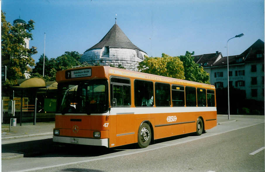 Aus dem Archiv: BSU Solothurn Nr. 47/SO 21'772 Mercedes/Hess O 305 am 6. Oktober 1997 Solothurn, Amthausplatz