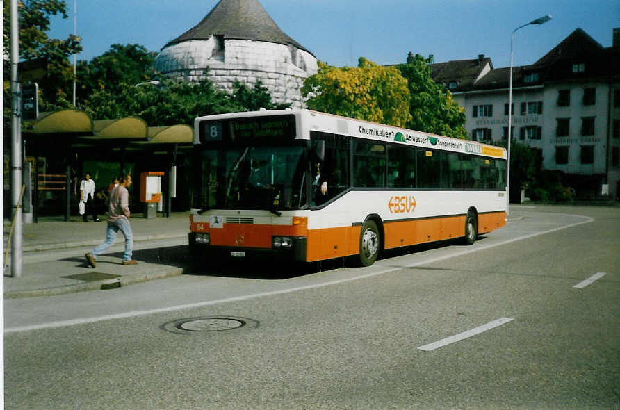 Aus dem Archiv: BSU Solothurn Nr. 64/SO 21'980 Mercedes O 405N am 6. Oktober 1997 Solothurn, Amthausplatz