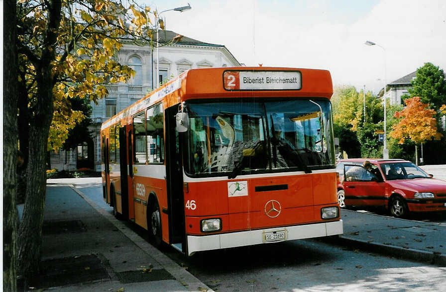 Aus dem Archiv: BSU Solothurn Nr. 46/SO 21'690 Mercedes/Hess O 305 am 5. Oktober 1998 Solothurn, Amthausplatz