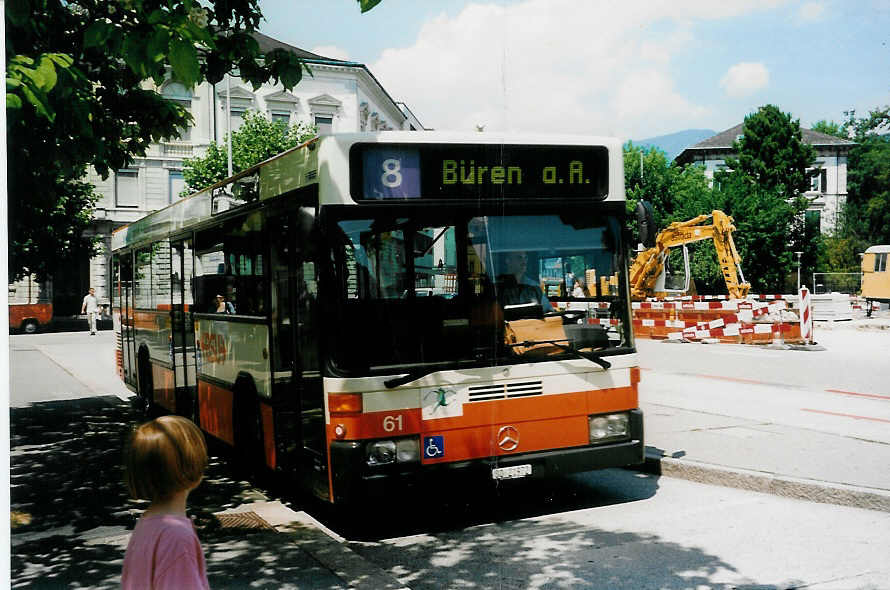 Aus dem Archiv: BSU Solothurn Nr. 61/SO 21'972 Mercedes O 405N am 5. Juli 1999 Solothurn, Amthausplatz