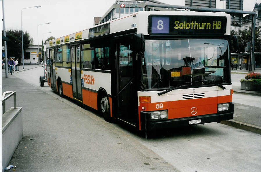 Aus dem Archiv: BSU Solothurn Nr. 59/SO 21'973 Mercedes O 405N am 19. September 1999 Solothurn, Bahnhof