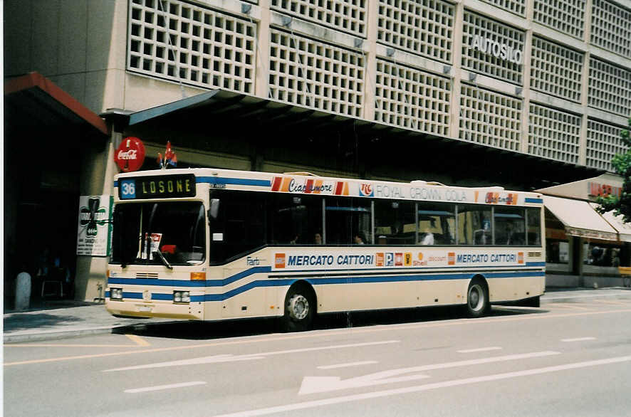 Aus dem Archiv: FART Locarno - Nr. 41/TI 173'541 - Mercedes O 405 am 13. Juli 1998 beim Bahnhof Locarno