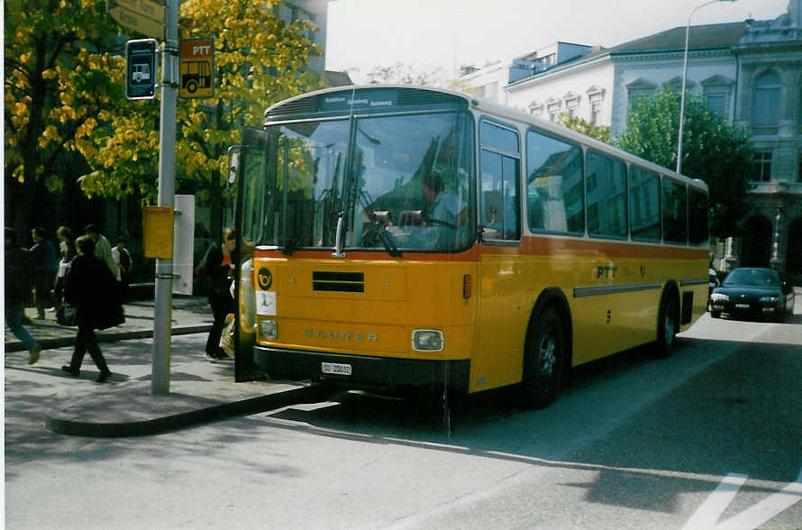 Aus dem Archiv: Flury, Balm SO 20'032 Saurer/Hess RH am 6. Oktober 1997 Solothurn, Amthausplatz