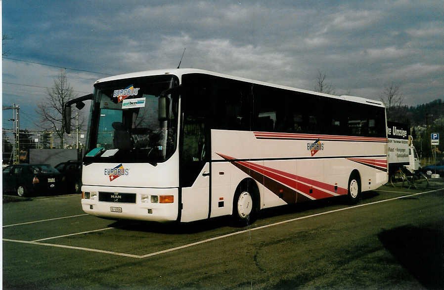Aus dem Archiv: Gallus (Eurobus), St. Gallen SG 63'506 MAN am 23. Dezember 1999 Thun, Seestrasse