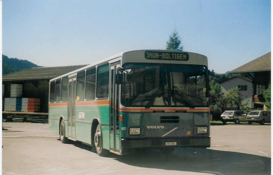 Aus dem Archiv: GFM Fribourg Nr. 10/FR 394 Volvo/Lauber am 31. August 1997 in Reidenbach im Simmental