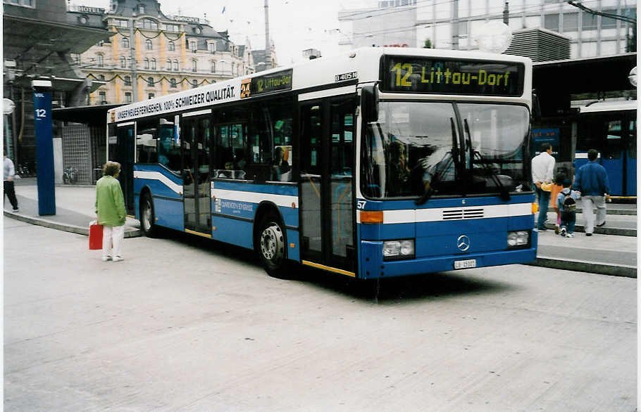 Aus dem Archiv: Gowa, Luzern (VBL) Nr. 57/LU 15'101 Mercedes O 405N am 28. August 1999 Luzern, Bahnhof