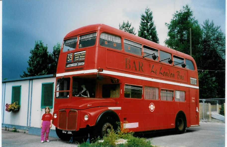 Aus dem Archiv: Le London Bus, Posieux (Bar) KGJ 29A am 7. Juli 1998 in Posieux