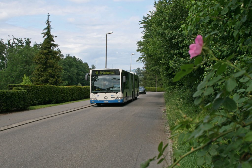 Aus dem Archiv: Mercedes-Benz O 530 G  Citaro  Nr. 154 am 28. Mai 2009 unterwegs beim Friedental.