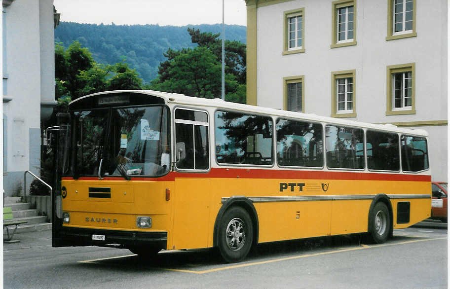Aus dem Archiv: PTT Regie P 25'832 Saurer/Tscher RH am 9. Juli 1998 Liestal, Bahnhof