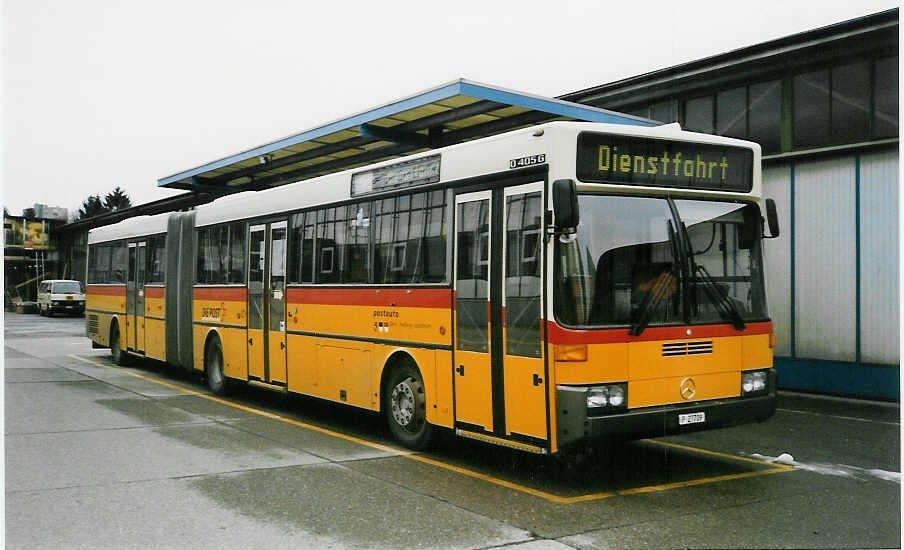 Aus dem Archiv: PTT Regie P 27'709 Mercedes O 405G am 1. Mrz 1999 Bern, Automobilwerksttte