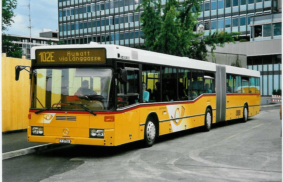 Aus dem Archiv: PTT Regie P 27'726 Mercedes O 405GN am 9. August 1999 Bern, Postautostation