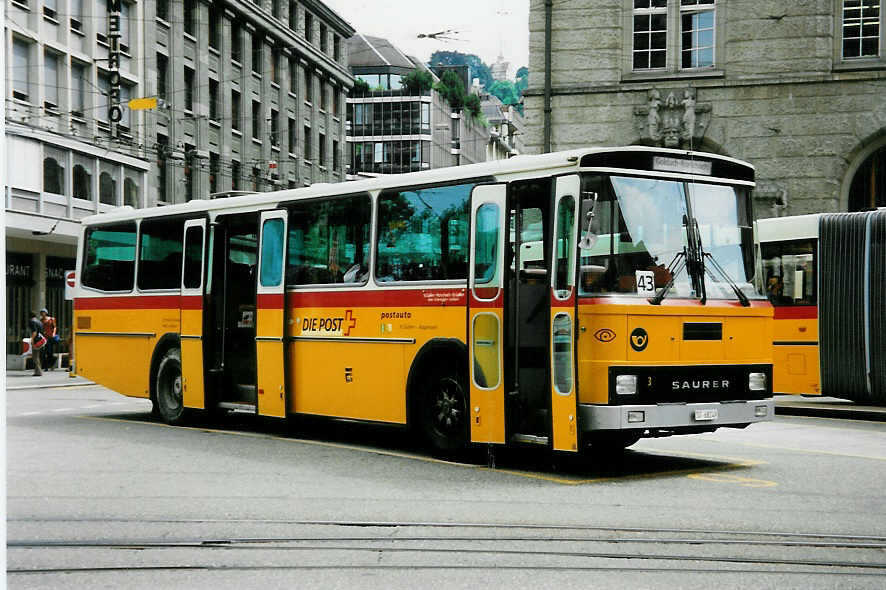 Aus dem Archiv: Schwizer, Goldach Nr. 3/SG 68'249 Saurer/Tscher RH am 19. Juli 1999 St. Gallen, Bahnhof