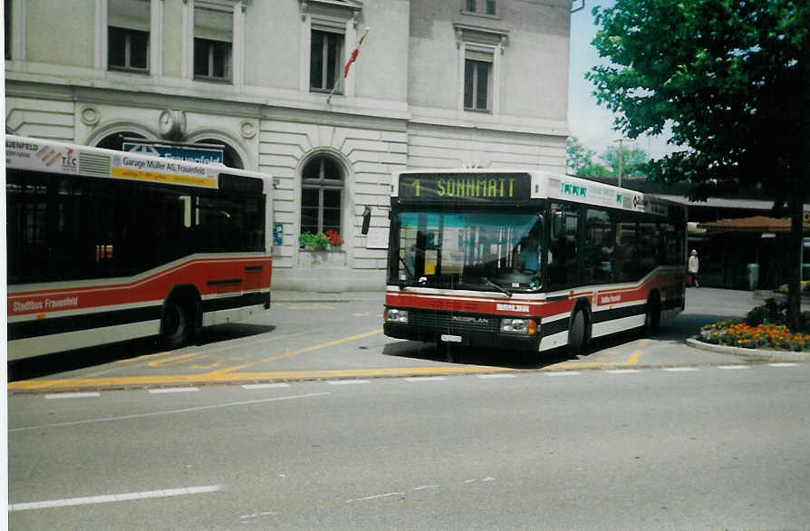 Aus dem Archiv: Seiler, Frauenfeld (VF) - Nr. 115/TG 123'630 - Neoplan am 11. Juli 1996 beim Bahnhof Frauenfeld