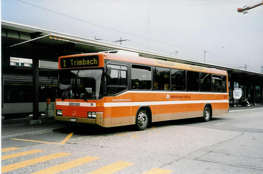 Aus dem Archiv: SOO Olten Nr. 79/SO 21'138 Mercedes/Hess O 405 am 28. August 1999 Olten, Bahnhof