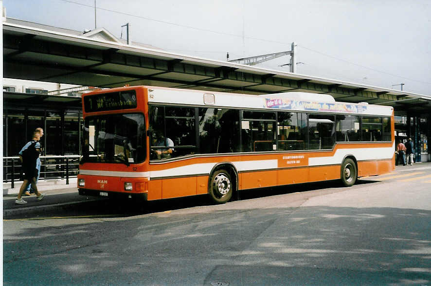 Aus dem Archiv: SOO Olten Nr. 82/SO 21'937 MAN am 28. August 1999 Olten, Bahnhof