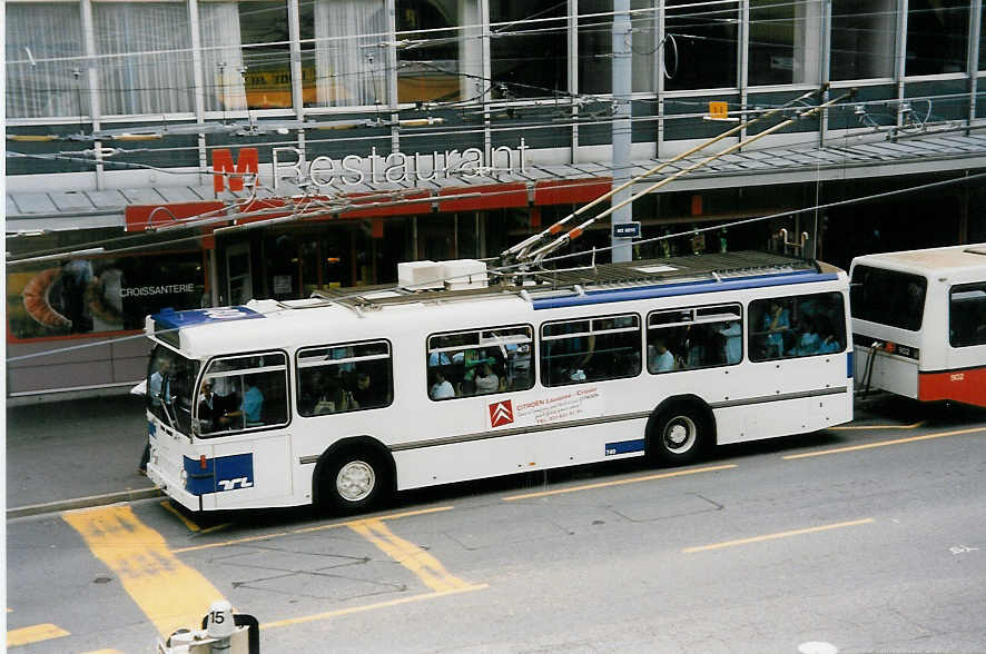 Aus dem Archiv: TL Lausanne - Nr. 740 - FBW/Hess Trolleybus am 7. Juli 1999 in Lausanne, Place Riponne