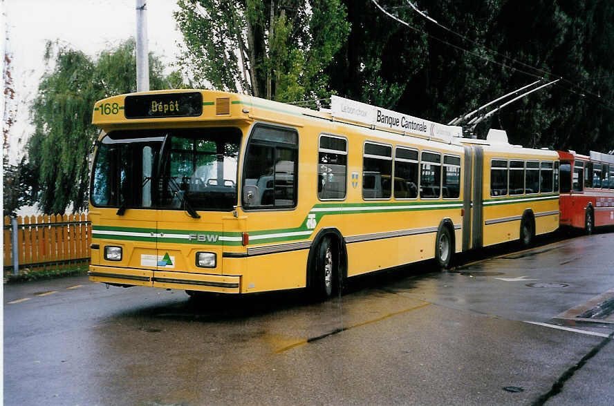 Aus dem Archiv: TN Neuchtel Nr. 168 FBW/Hess Gelenktrolleybus am 6. Juli 1999 Neuchtel, Dpt