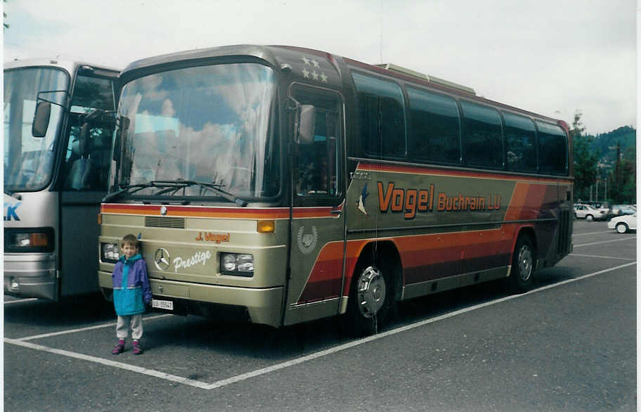 Aus dem Archiv: Vogel, Buchrain LU 15'547 Mercedes O 303 am 31. August 1996 Thun, Seestrasse