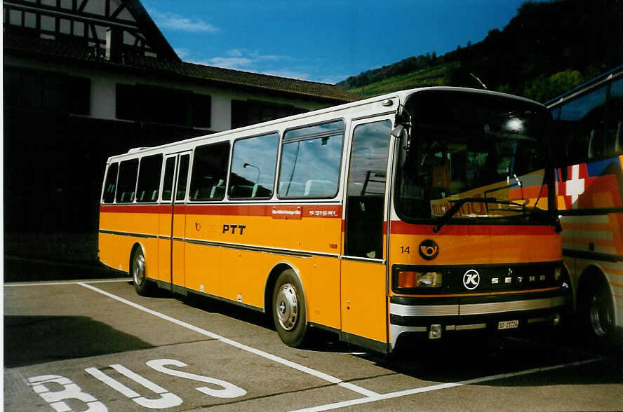 Aus dem Archiv: Wyss, Boningen Nr. 14/SO 21'724 Setra am 9. Oktober 1997 in Twann am Bielersee