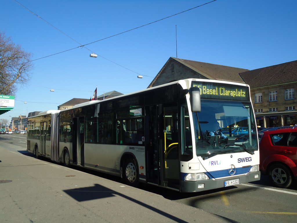 Aus Deutschland: SWEG Lahr - FR-H 1323 - Mercedes Citaro am 7. Februar 2011 in Basel, Bad. Bahnhof 