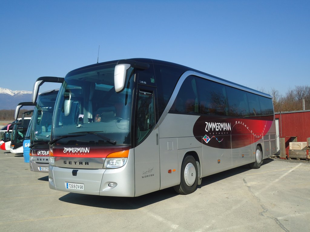 Aus Frankreich: Kunegel, Colmar (Zimmermann) - 7269 ZV 68 - Setra am 9. März 2012 in Genève, P 47
