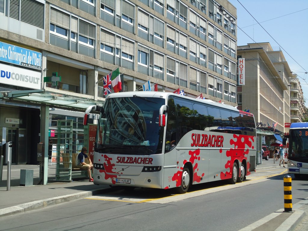 Aus Oesterreich: Sulzbacher, Eferding - EF 420 AP - Volvo am 12. Juli 2011 beim Bahnhof Lausanne