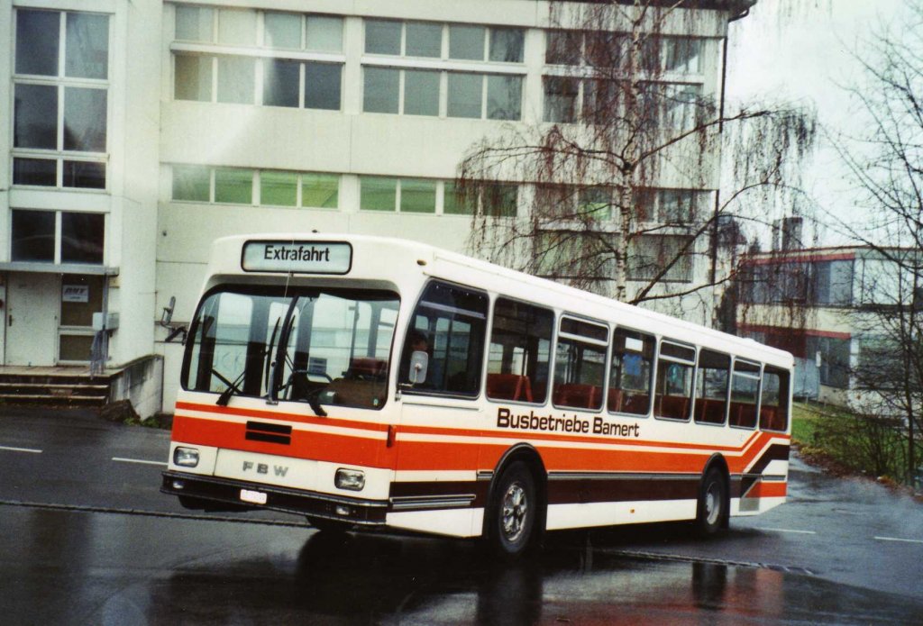 Bamert, Wollerau SZ 79'099 FBW/R&J am 10. Dezember 2009 Wollerau, Garage (dieses Fahrzeug mit Jahrgang 1978 ist wohl einer der allerletzten FBW-Busse, der noch offiziell in Betrieb ist!)
