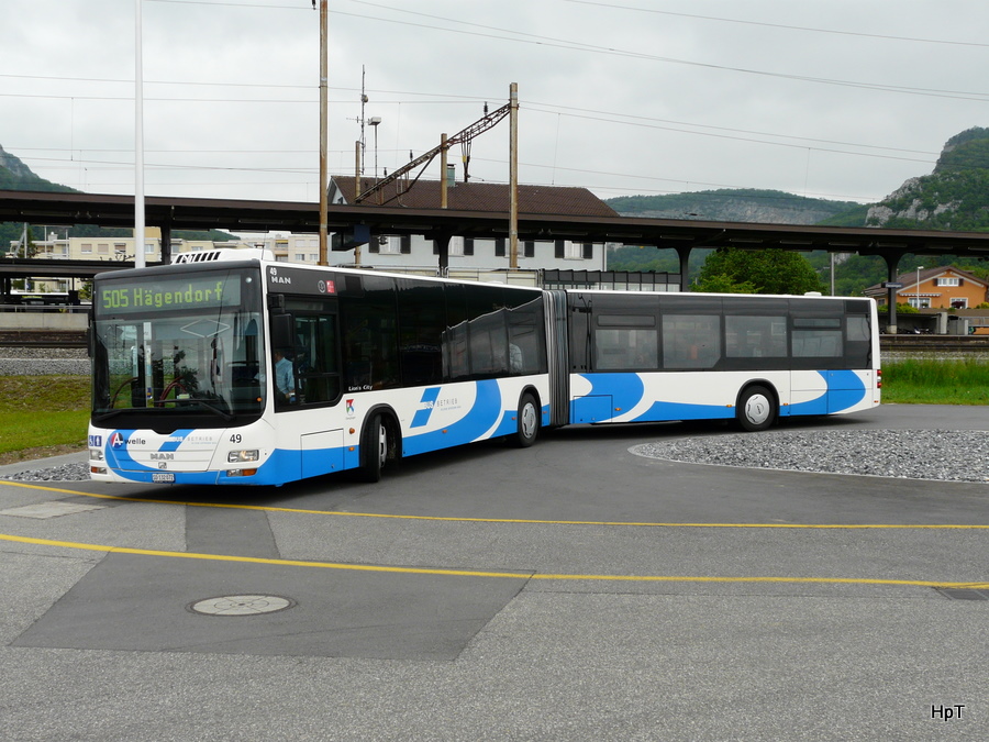 BBOG - MAN Lion`s City Nr.49 SO 130123 unterwegs auf der Linie 505 beim Bahnhof Oensingen am 21.05.2010