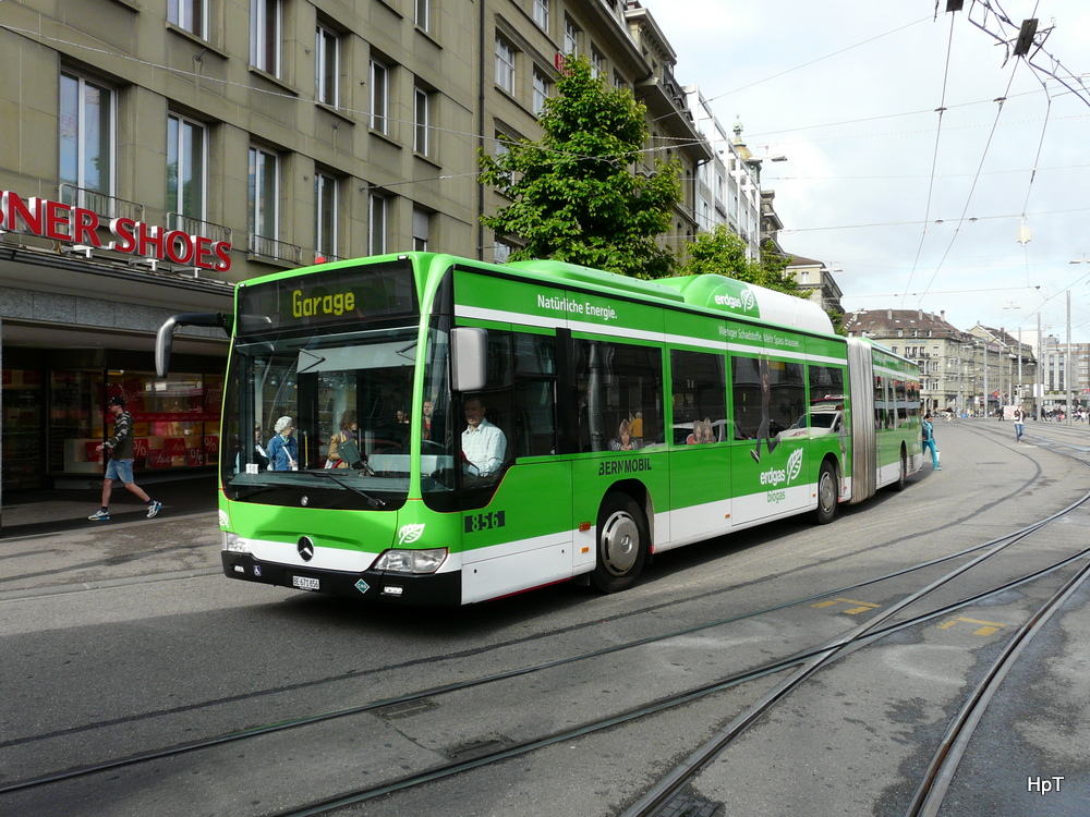 Bern Mobil - Mercedes Citaro  Nr.856  BE  671856 unterwegs auf Dienstfahrt in Garage in Bern am 25.06.2013